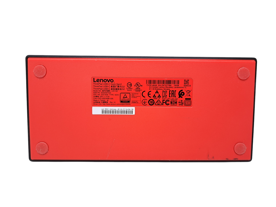 Lenovo ThinkPad USB-C Dock Gen2 Docking Station w/ 90W Adapter | LDC-G2