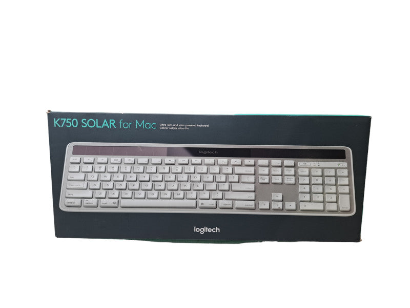 Logitech K750 Solar Wireless Silver Keyboard for Mac + Receiver