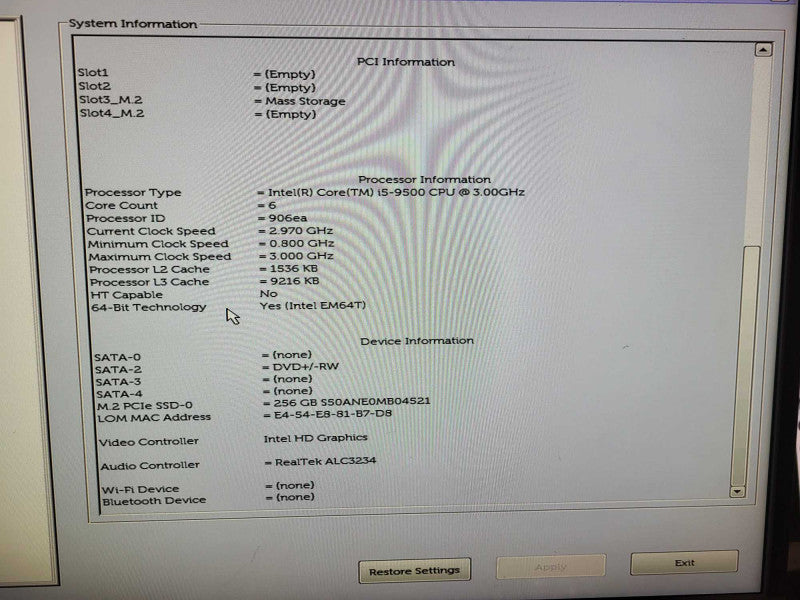 Dell OptiPlex 7070 SFF | i5-9500 @ 3.00GHz 6C, 16GB DDR4, 256GB NVMe $