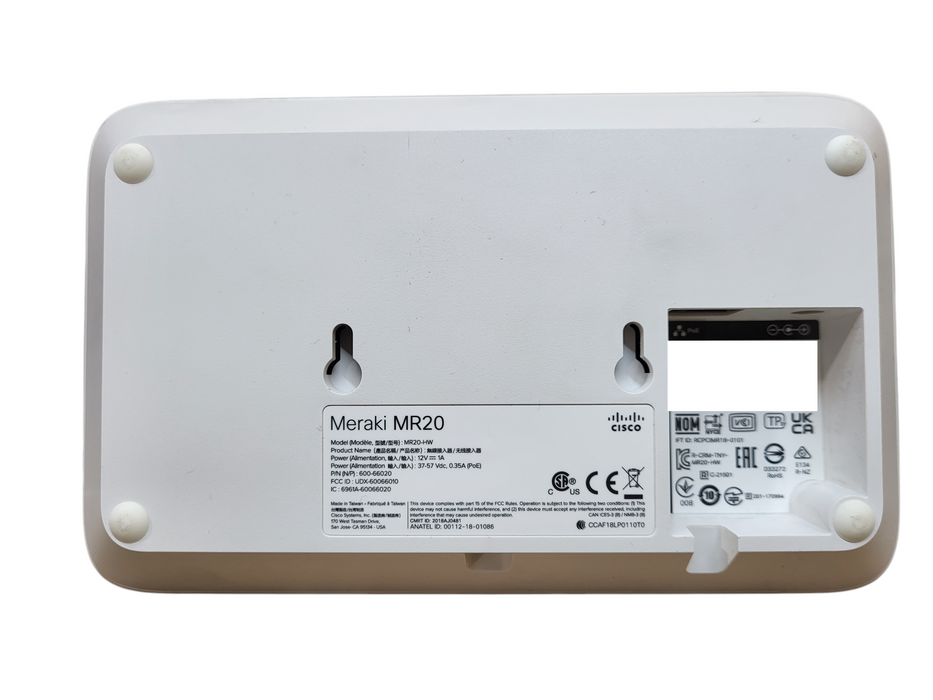 Cisco Meraki MR20 Wave 2 Wireless Access Point MR20-HW Unclaimed