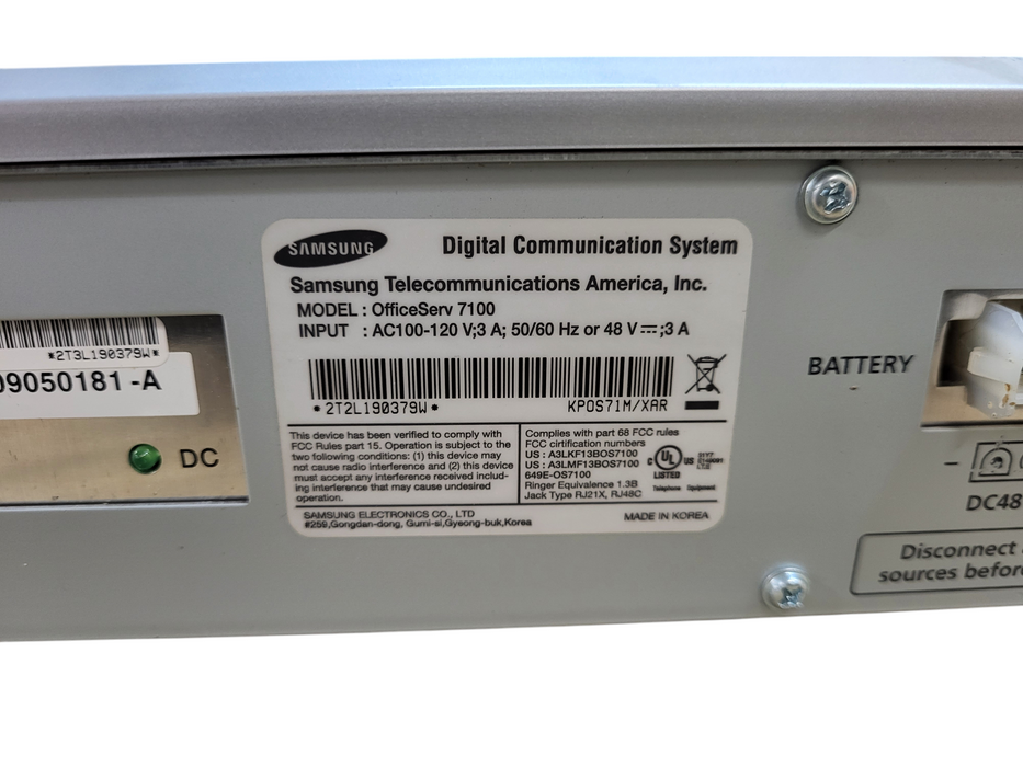 Samsung OfficeServ 7100 PBX Phone System Control Unit
