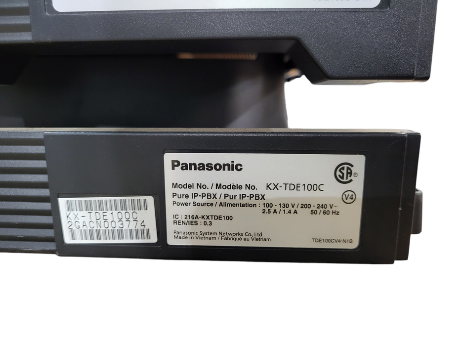 Panasonic KX-TDE100 PBX System w/ PSU-S, LCOT16, DHLC8, DCL16, IPCMPR READ