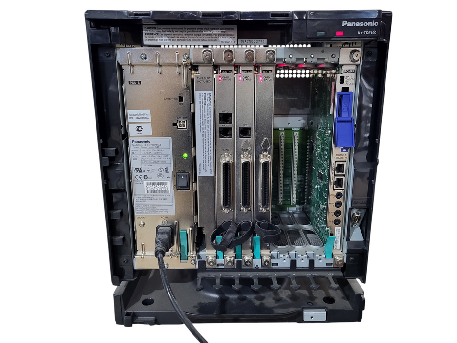 Panasonic KX-TDE100 PBX System w/ PSU-S, LCOT16, DHLC8, DCL16, IPCMPR READ