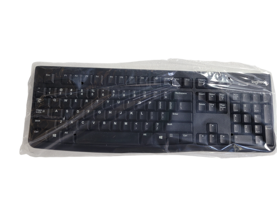 Logitech MK120 Wired USB Keyboard and Mouse, Black | 920-002565