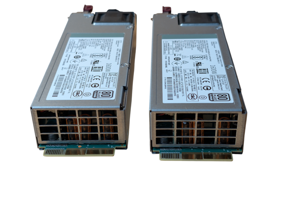 Lot of 2x HPE 1600W Server Power Supply for Gen10 830270-301 863373-001