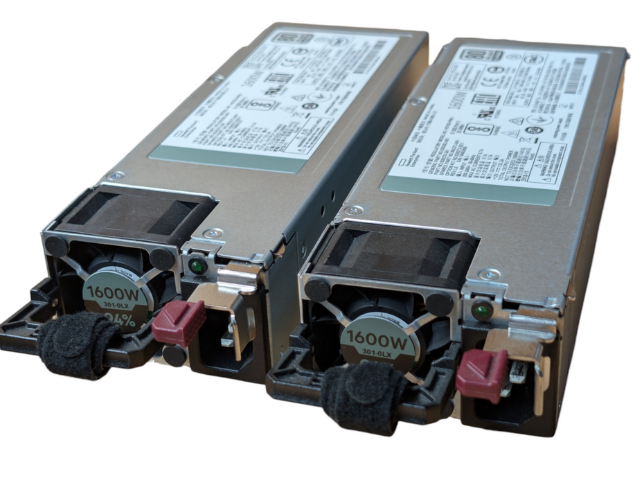 Lot of 2x HPE 1600W Server Power Supply for Gen10 830270-301 863373-001