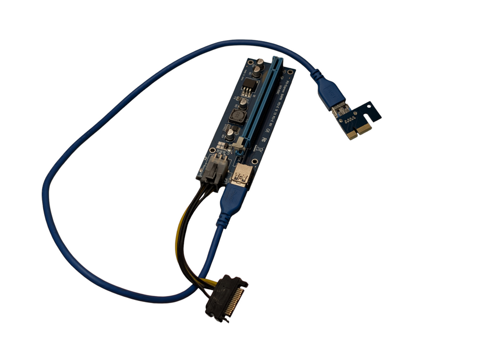 Lot of 25x PCIe 1x to PCIe 16x External Extender Riser Card PCIe