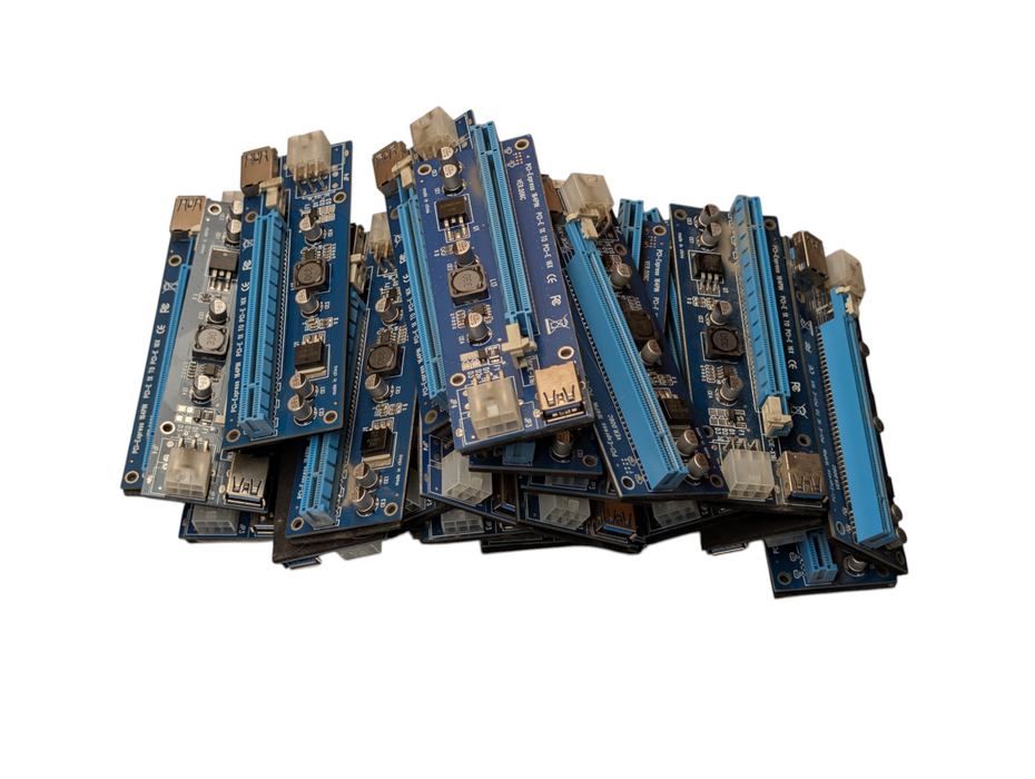 Lot of 25x PCIe 1x to PCIe 16x External Extender Riser Card PCIe