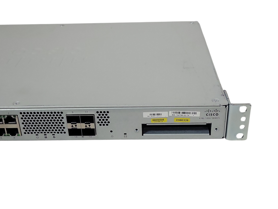 Cisco Firepower 1000 series Network Security Firewall FPR-1140 No SSD- Powers On