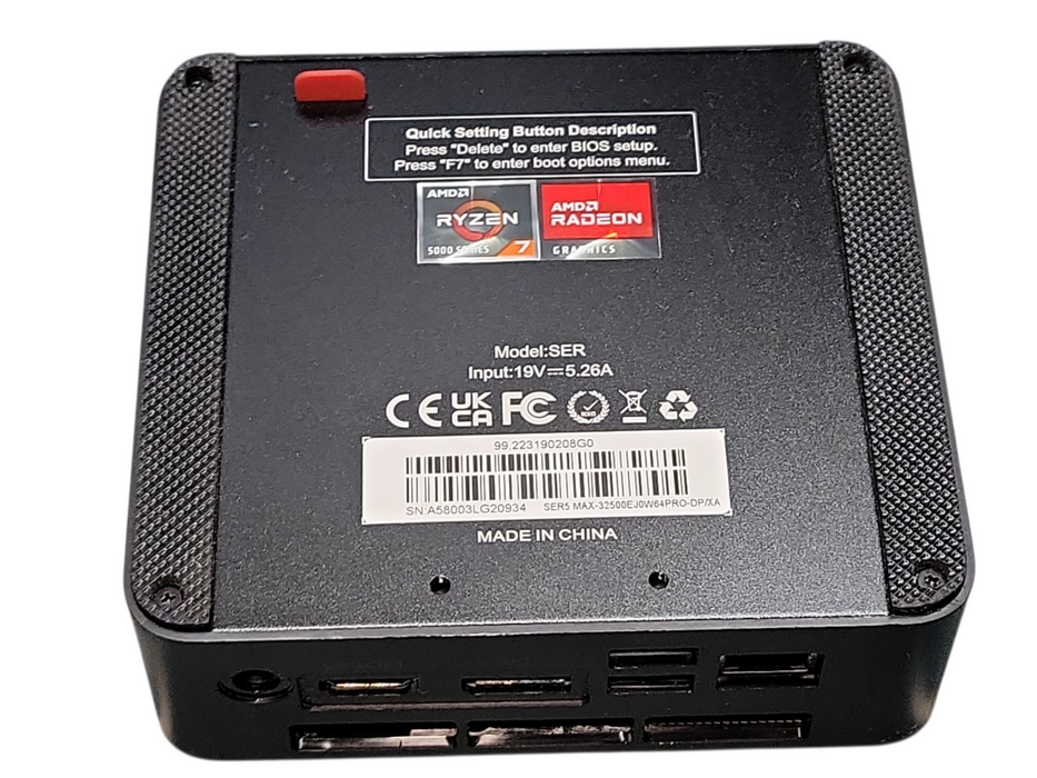 Beelink SER5 MAX | AMD Ryzen 7-5800h 16GB RAM 256GB NVME Windows 11 NO AC/PSU