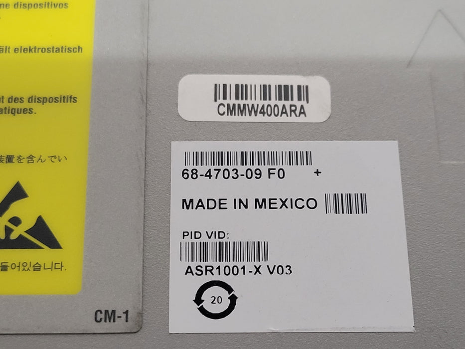 Cisco ASR1001-X Aggregation Services Router | 6x 1GE SFP | 2x 10GE SFP+