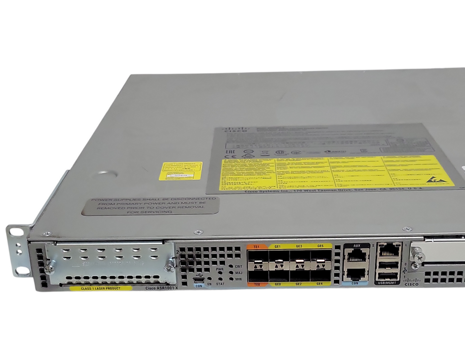 Cisco ASR1001-X Aggregation Services Router | 6x 1GE SFP | 2x 10GE SFP+