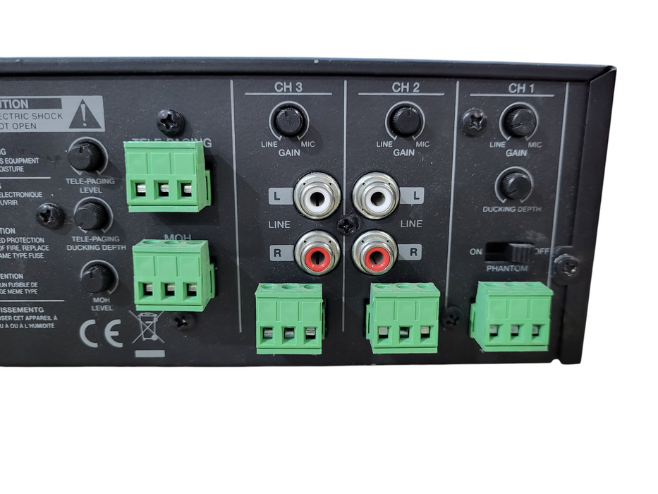 QUEST M65T Small Footprint 65W Public Address Mixer Amplifier