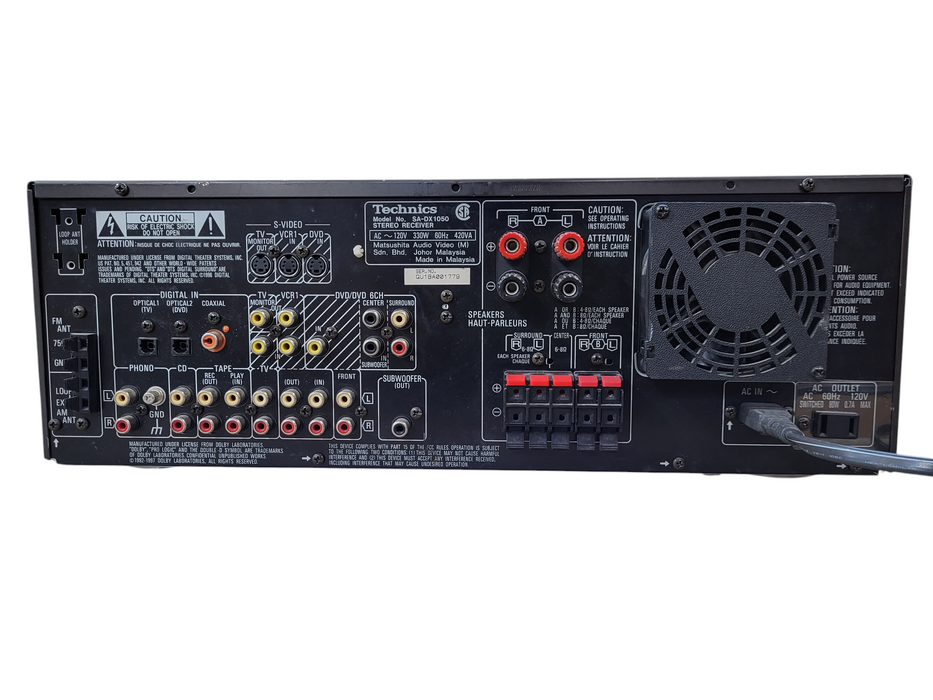 Technics SA-DX1050 5.1 Ch Digital Decoder AV Control Stereo Receiver 500W