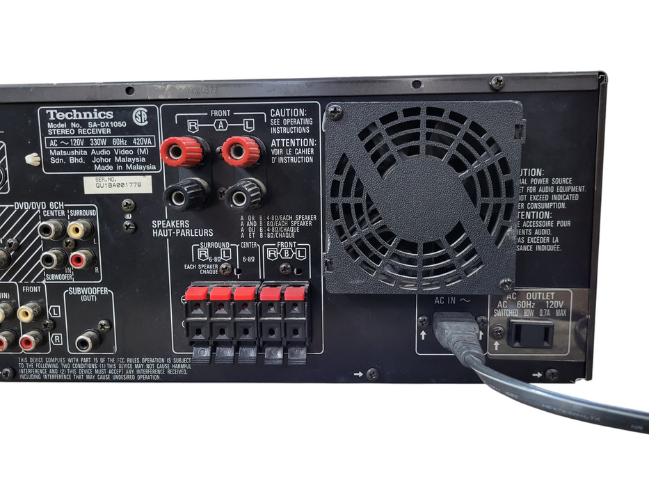 Technics SA-DX1050 5.1 Ch Digital Decoder AV Control Stereo Receiver 500W