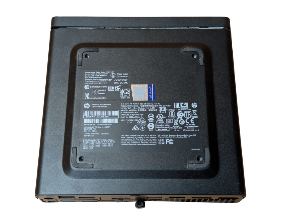 HP PRODesk 600 G6 mini PC Intel Core i5-10500T 16GB RAM 256GB NVMe SSD