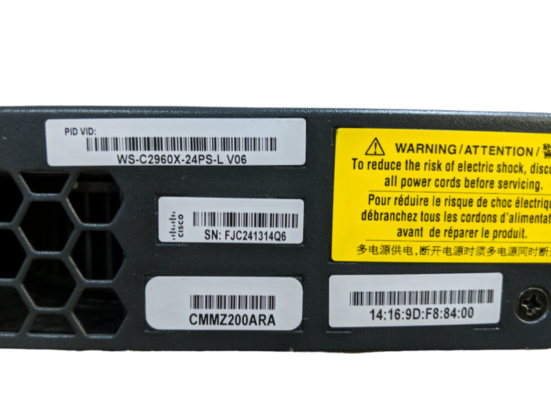 Cisco WS-C2960X-24PD-L 24-Port - PoE Gigabit Switch