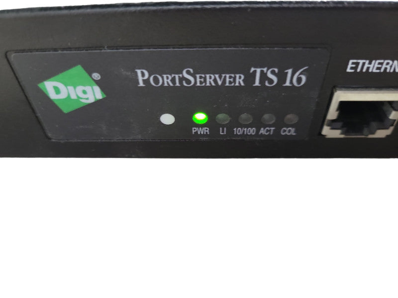 Digi PortServer TS 16 Rack AC Terminal Server 50000854-01 !