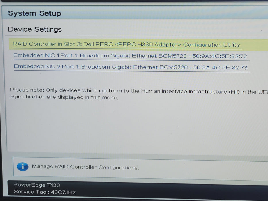 Dell PowerEdge T130, Xeon E3-1220 v5 3.00GHz, 16GB DDR4, PERC H330, 290W PSU