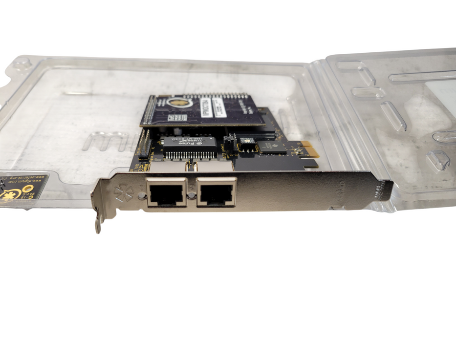 Digium TE220B PCIe Dual T1/E1 Card w/ VPMOCT064 Echo Cancellation Module
