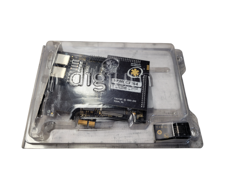 Digium TE220B PCIe Dual T1/E1 Card w/ VPMOCT064 Echo Cancellation Module