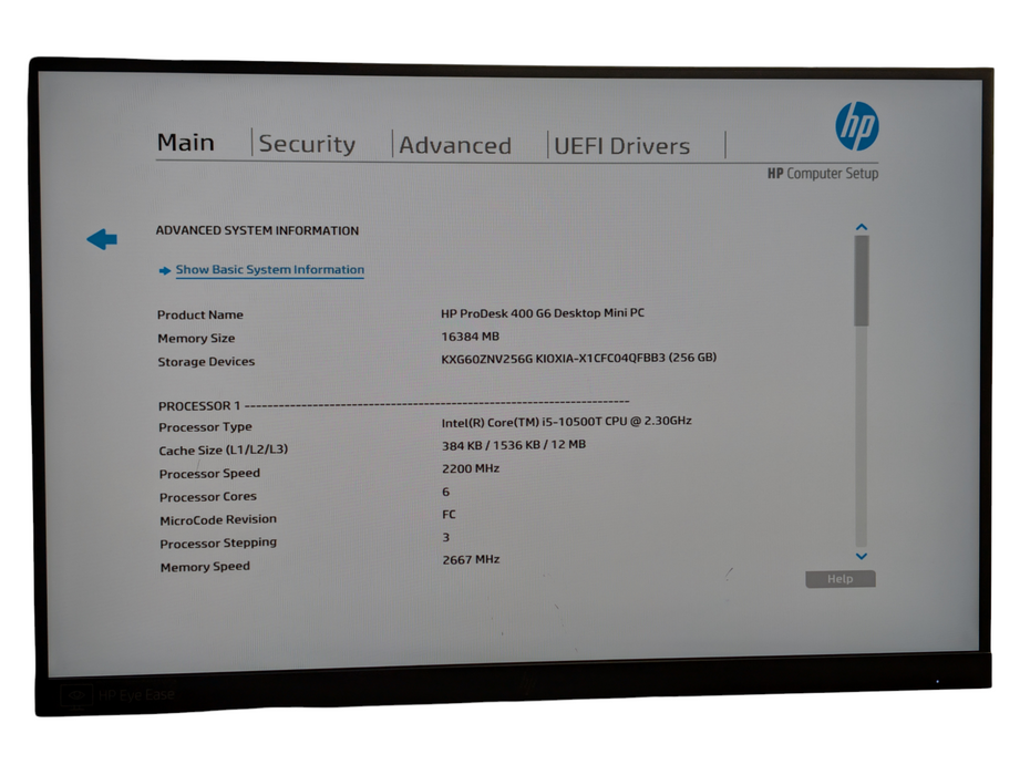 HP ProDesk 400 G6 mini PC Intel Core i5-10500T 16GB RAM 256GB NVMe SSD