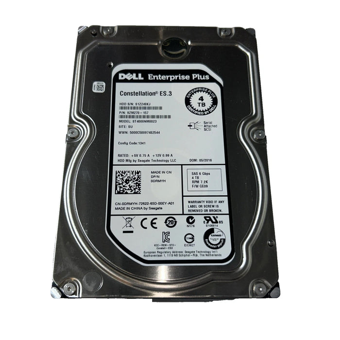 Dell Enterprise 4TB 7.2K 12Gbps SAS 3.5" HDD v4, 1TZ279-150, ST4000NM0005