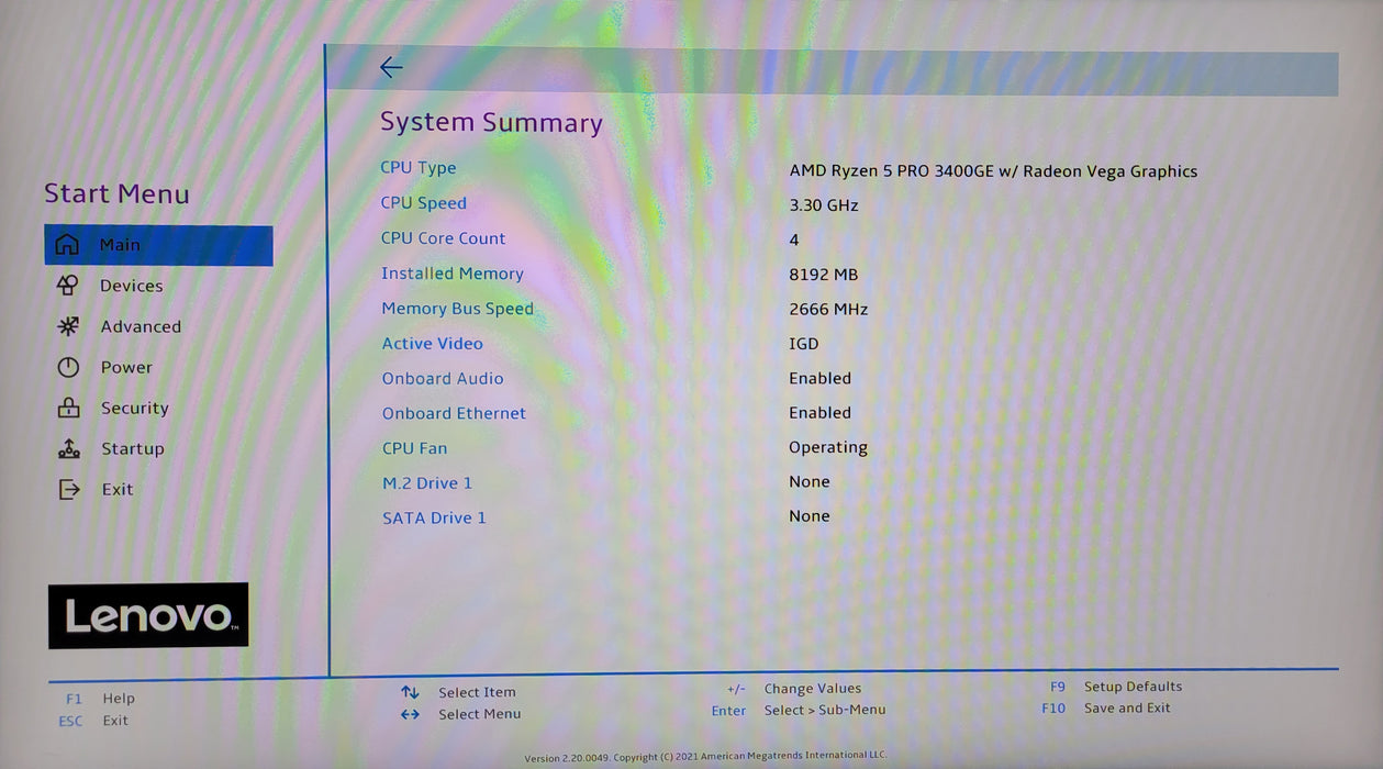 Lenovo ThinkCentre M75q-1 w/ Ryzen 5 PRO 3400GE 8GB RAM No HDD/AC Adapter *READ*
