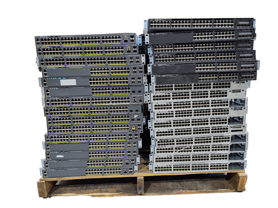 Lot of 100x Assorted Switches/Routers/Firewalls READ