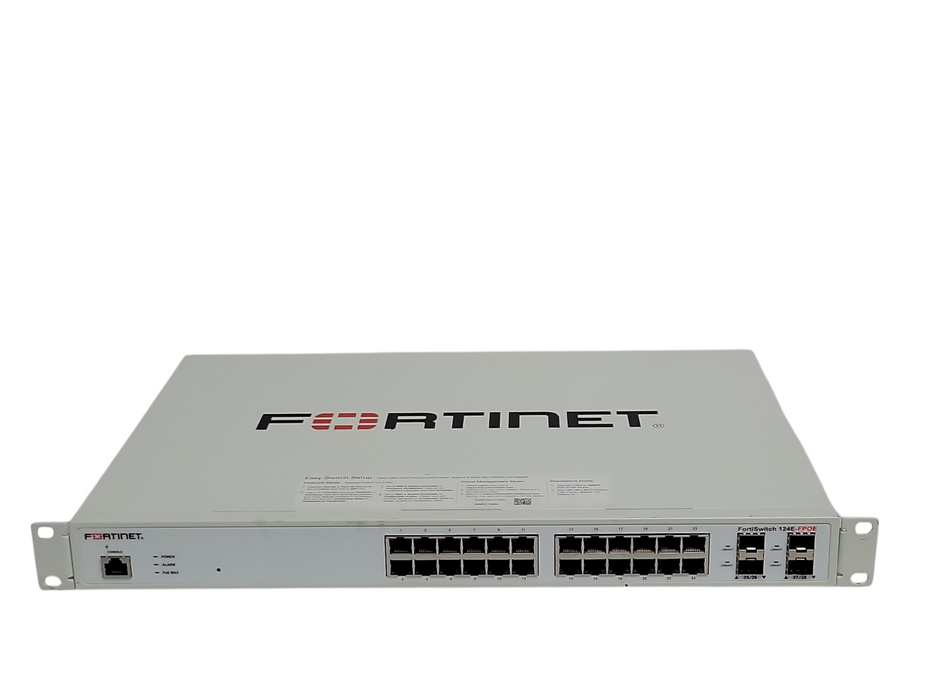 Fortinet FortiSwitch 124E-FPOE 24-Port PoE Network Switch FS-124E-FPOE, READ