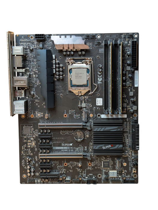 Supermicro SUPER C9Z390-CG Intel Core i3-8100 32GB RAM Motherboard Combo