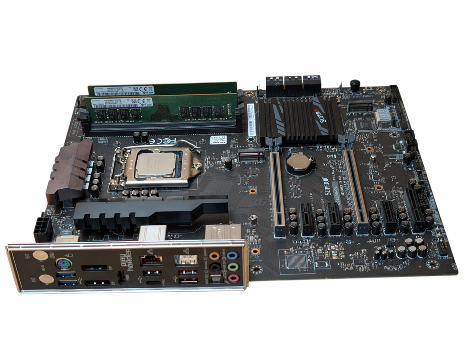 Supermicro SUPER C9Z390-CG Intel Core i3-8100 32GB RAM Motherboard Combo