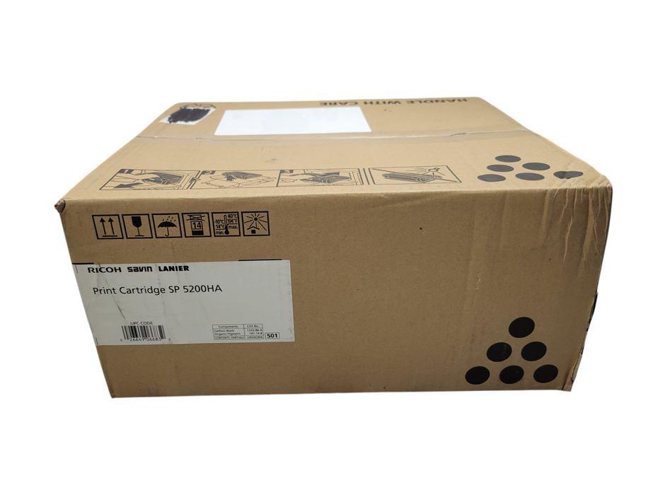 GENUINE RICOH SAVIN LANIER BLACK PRINT CARTRIDGE - SP 5200HA