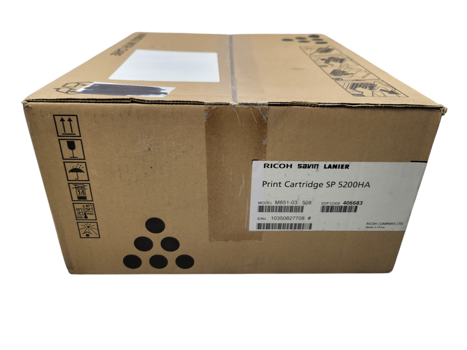 GENUINE RICOH SAVIN LANIER BLACK PRINT CARTRIDGE - SP 5200HA