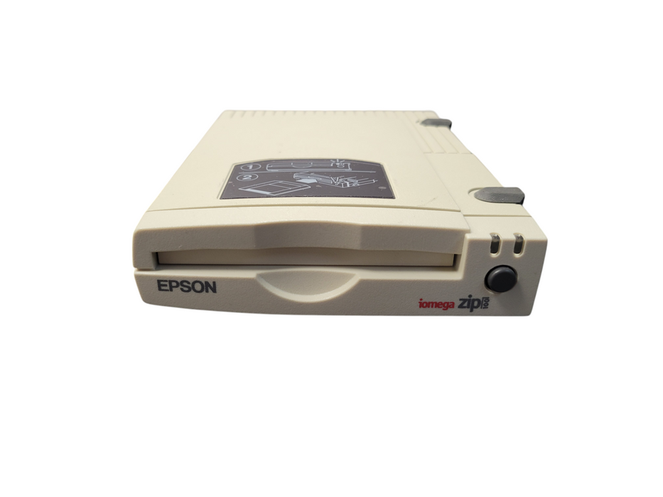 Vintage Epson Iomega Zip 100S External Drive 100MB MZ100P0 Retro PC Mac (READ)