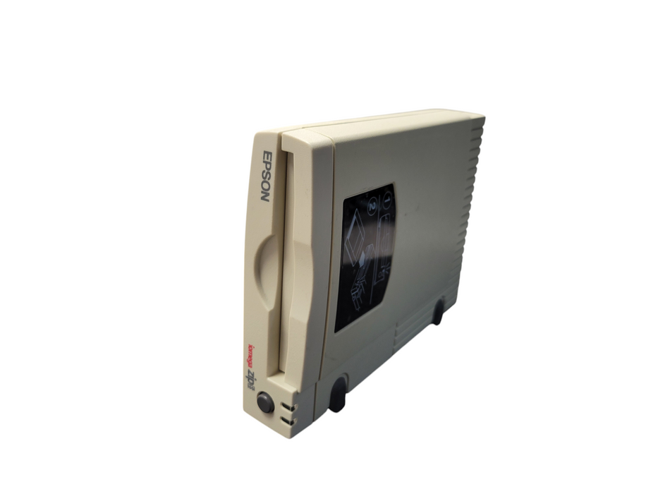 Vintage Epson Iomega Zip 100S External Drive 100MB MZ100P0 Retro PC Mac (READ)