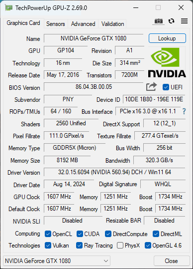 Custom Gaming PC w/ Ryzen 5 4650G 16GB RAM DDR4 GTX1080 8GB VRAM 500GB SSD Win11