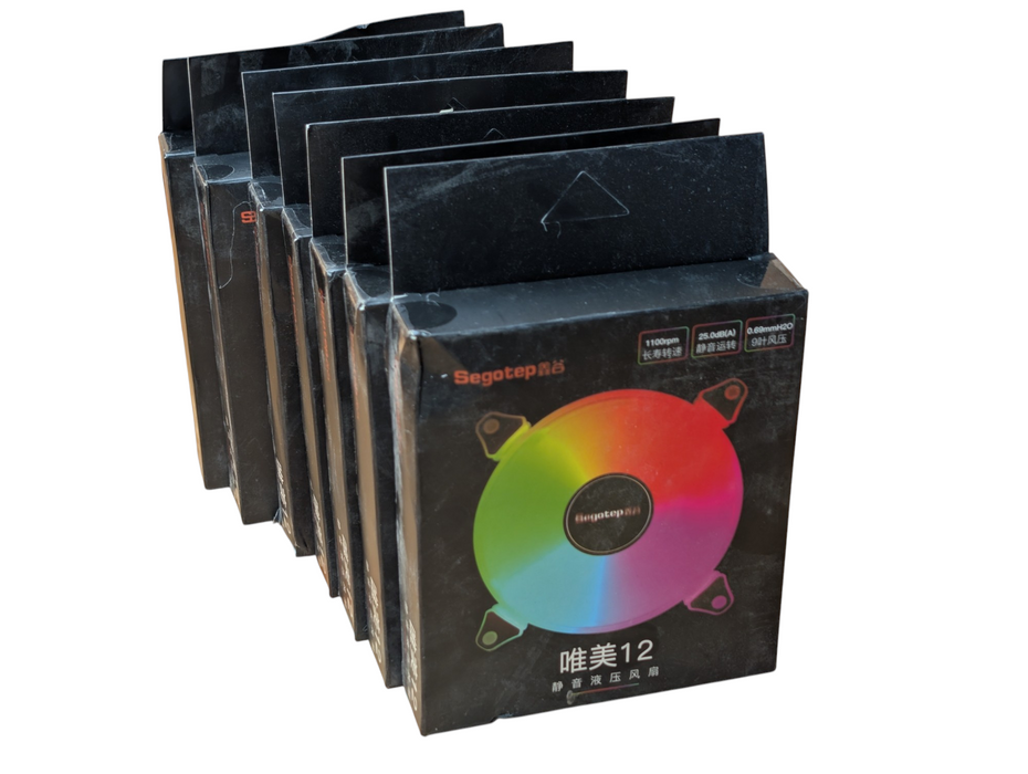 Lot of 7x New RGB Fans