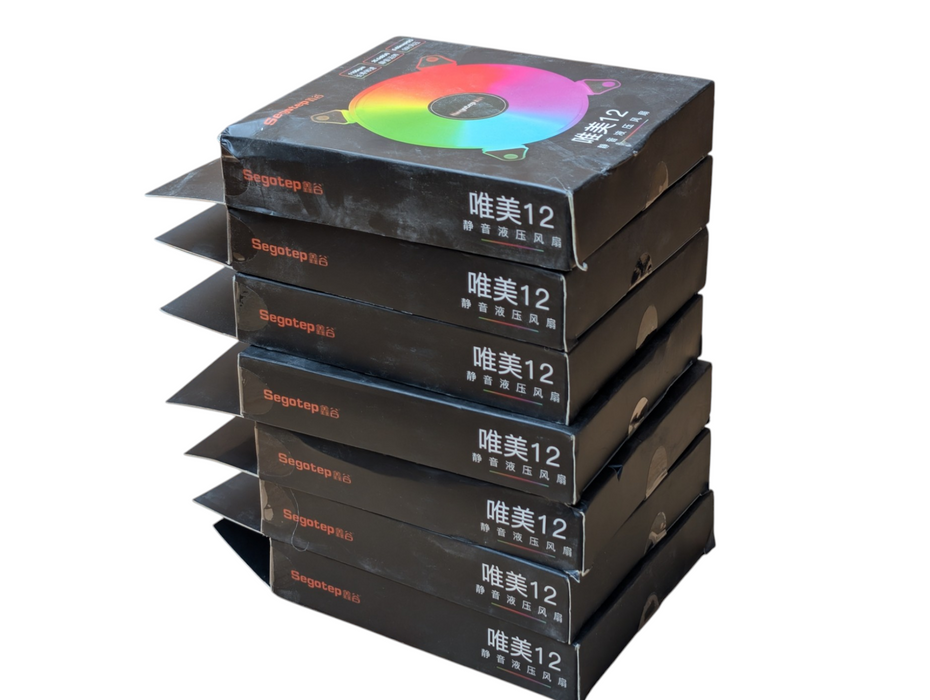 Lot of 7x New RGB Fans