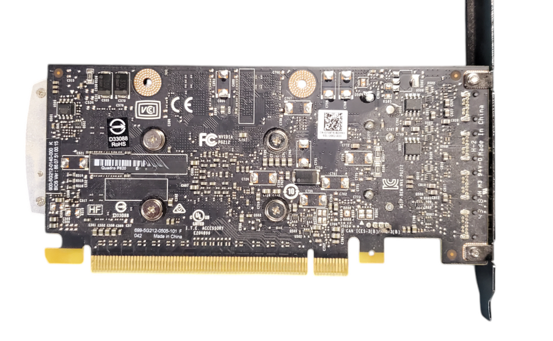 Nvidia Quadro P620 2GB GDDR5 Graphics Card - 4x Mini DP