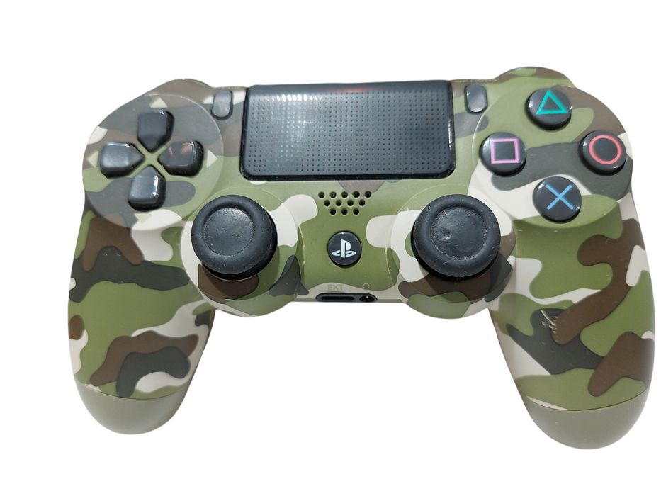 2- Sony Playstation 4 Controllers Camo Green & Red