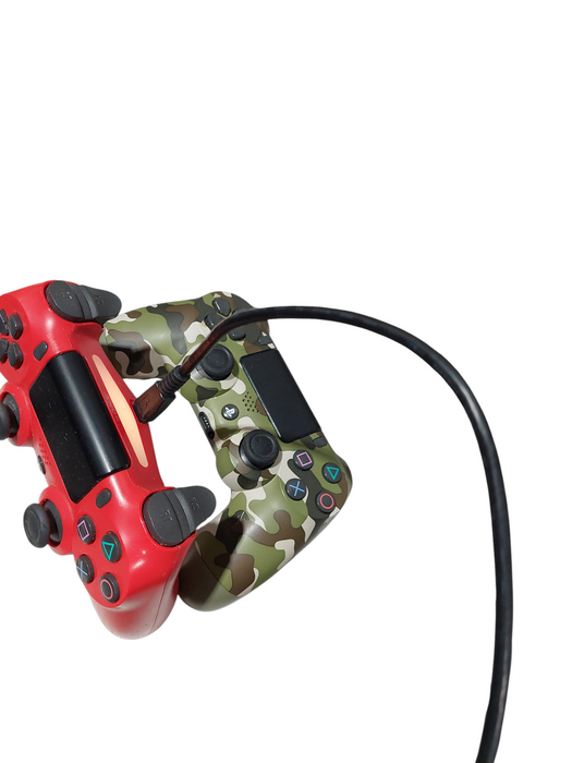 2- Sony Playstation 4 Controllers Camo Green & Red