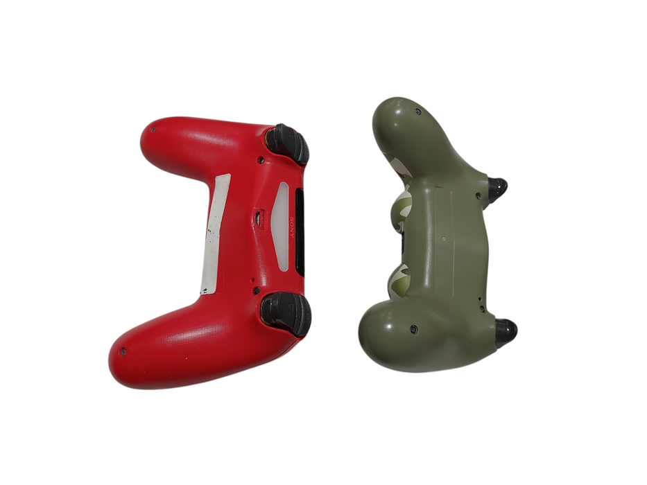 2- Sony Playstation 4 Controllers Camo Green & Red