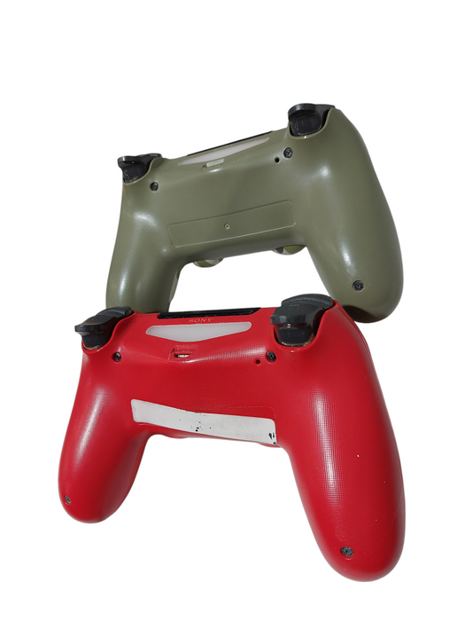 2- Sony Playstation 4 Controllers Camo Green & Red