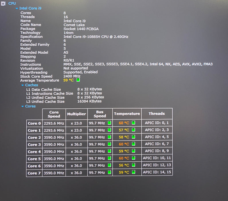 Lenovo ThinkPad P15 Gen 1 4K i9-10885H RTX 3000 6GB GPU 32GB RAM 512GB SSD