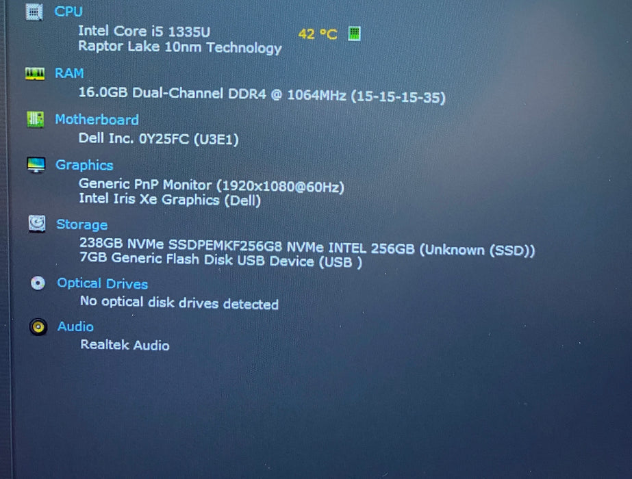 Dell Latitude 3440 13th Gen Intel Core i5-1335U 1.30GHz 16GB RAM 256GB SSD