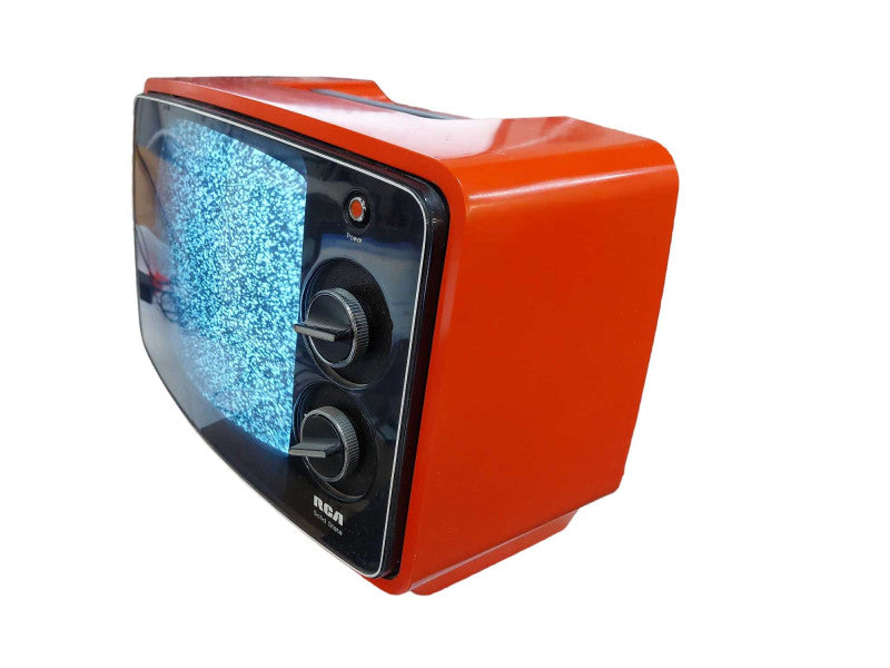 Vintage Red RCA 13\\"Solid State CRT TV 1976 Model: CA127A =