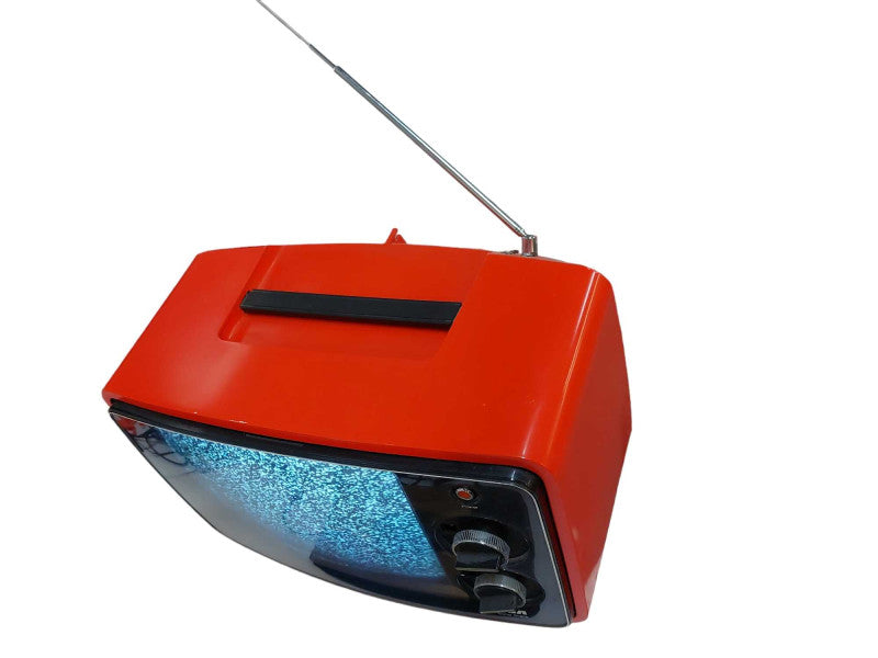 Vintage Red RCA 13\\"Solid State CRT TV 1976 Model: CA127A =