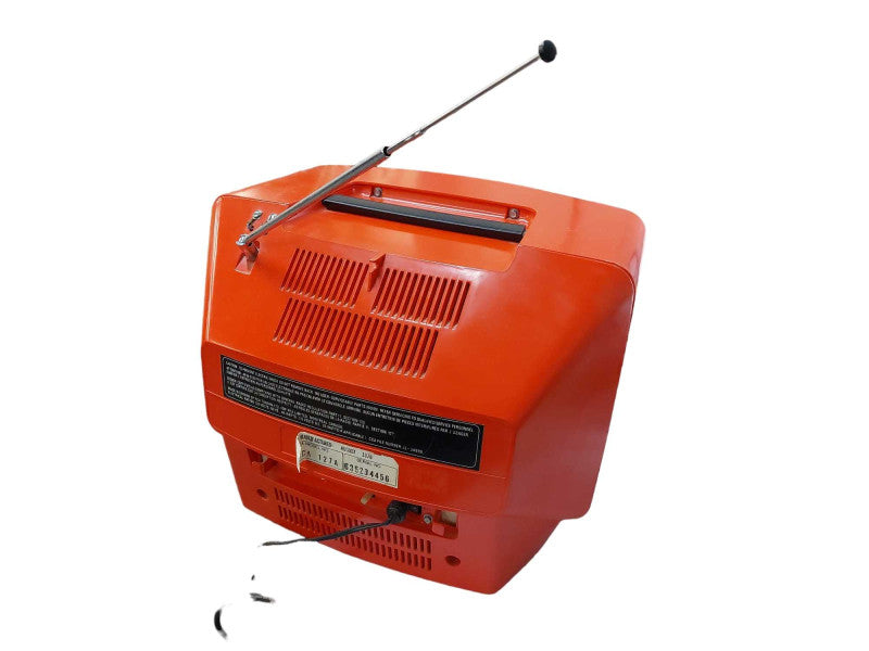 Vintage Red RCA 13\\"Solid State CRT TV 1976 Model: CA127A =