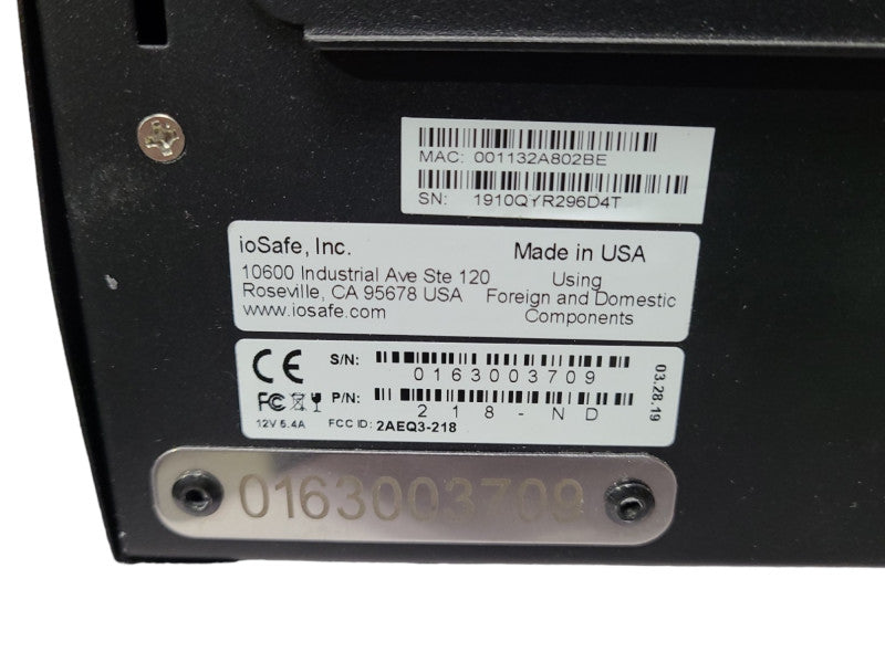 IOSAFE 218 POWER BY Synology DSM FIREPROOF/WATERPROO w/ 2x 3TB HDDs